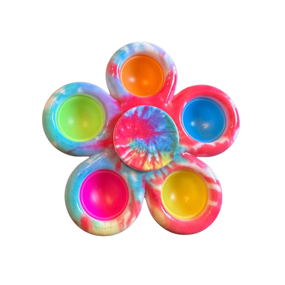 Colorful Floral Push Pop Fidget Spinner